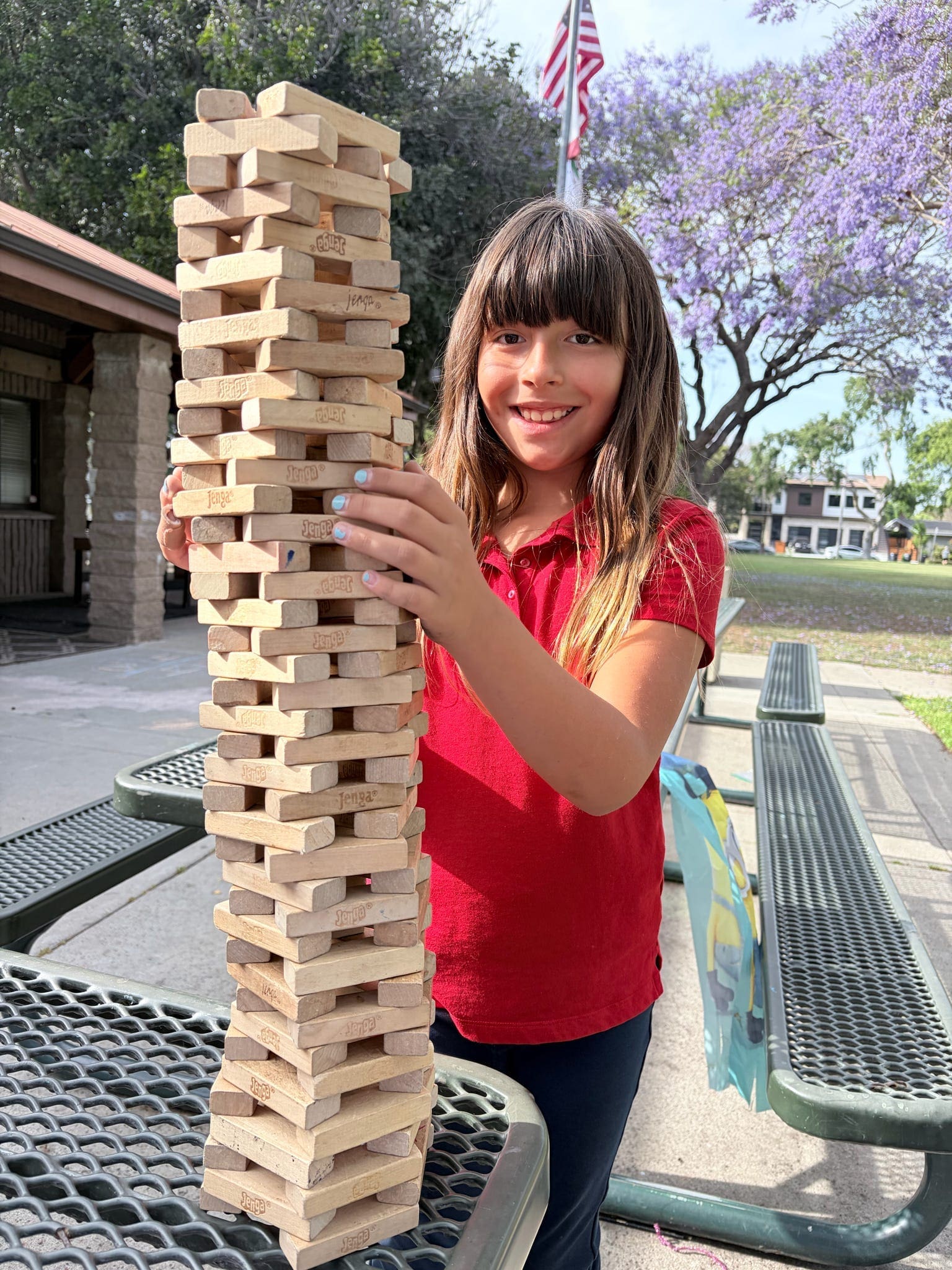 RASCALS student playing Jenga 